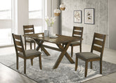 Best Furniture Outlet - Coaster - Alston 5-piece Rectangular Dining Table Set Knotty Nutmeg - 106381-S5